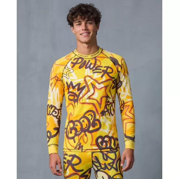  Tricou funcțional pentru bărbați cu mânecă lungă premium ALTISPORT VOJ/ALM054TER01 CHIHLIMBAR 