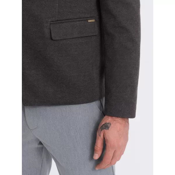  Sacou OMBRE OM-BLZB-0131 MELANGE NEGRU 