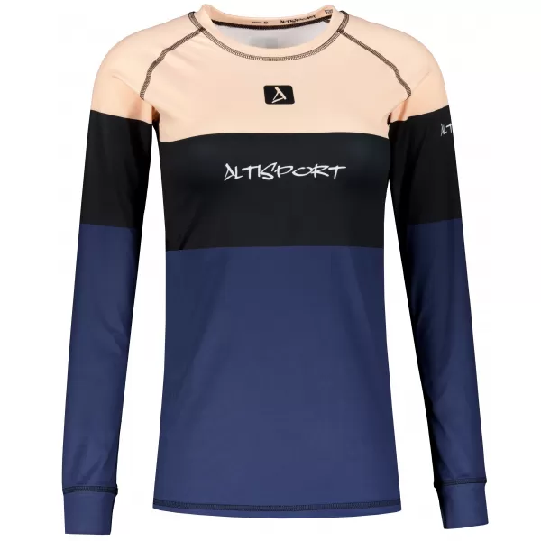 Tricou funcțional pentru femei cu mâneci lungi premium ALTISPORT VOJ/ALW051TER01 PORTOCALIU/ALBASTRU 