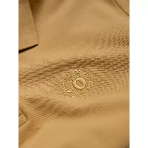  Mens t -thirt cu guler OMBRE OM-POBS-0100 MUŞTAR 