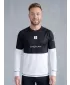 Tricou funcțional pentru bărbați cu mâneci lungi premium ALTISPORT VOJ/ALM051TER01 ALB -NEGRU