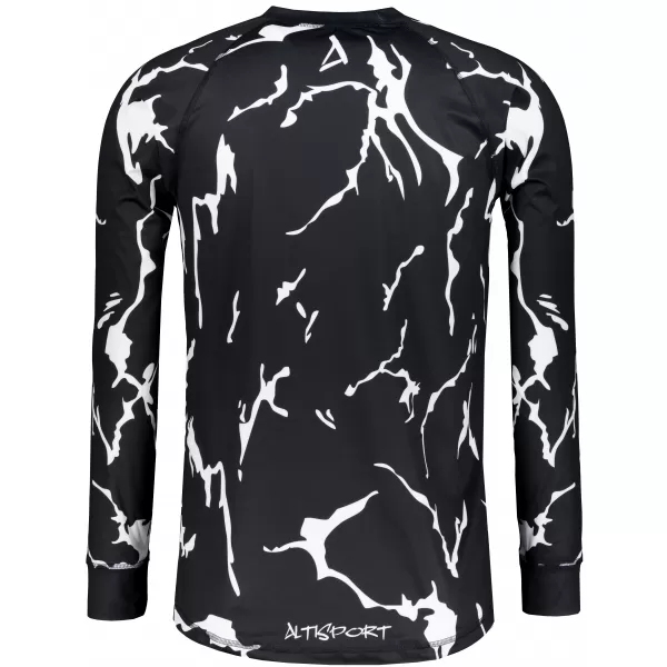  Tricou funcțional pentru bărbați cu mânecă lungă premium ALTISPORT VOJ/ALM052TER01 NEGRU 