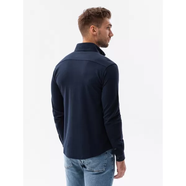  Cămaşă OMBRE OM-SHCS-0177 ALBASTRU MARIN 