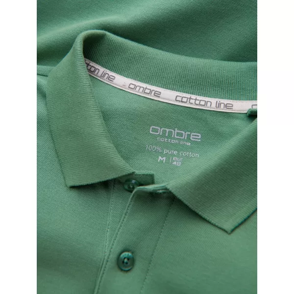  Mens t -thirt cu guler OMBRE OM-POBS-0100 VERDE 