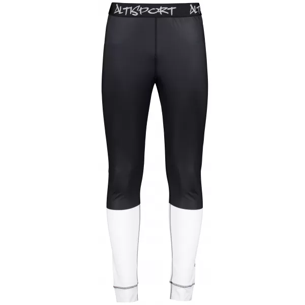  Premium funcțional pentru pantaloni termo funcționali pentru bărbați ALTISPORT VOJ/ALM051TER02 ALB -NEGRU 