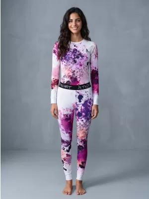 Premium funcțional de pantaloni termi funcționali pentru femei ALTISPORT VOJ/ALW055TER02 PURPURIU-PORTOCALIU