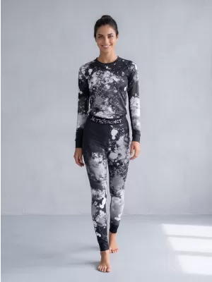 Premium funcțional de pantaloni termi funcționali pentru femei ALTISPORT VOJ/ALW055TER02 ALB -NEGRU