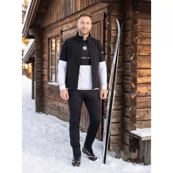  Tricou funcțional pentru bărbați cu mâneci lungi premium ALTISPORT VOJ/ALM051TER01 ALB -NEGRU 