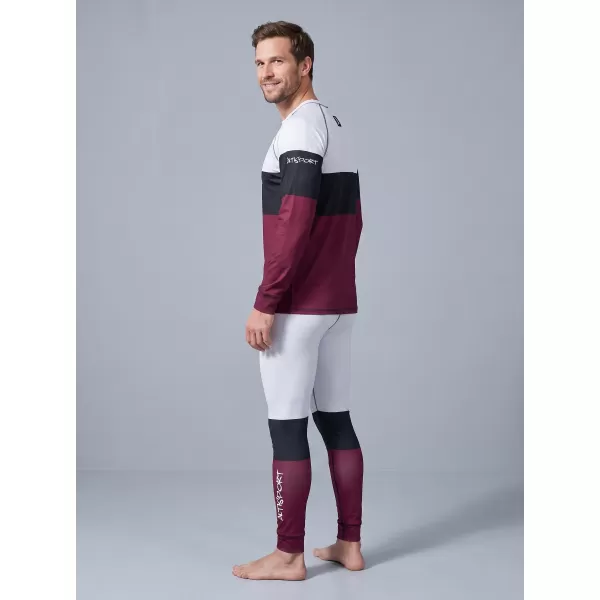  Premium funcțional pentru pantaloni termo funcționali pentru bărbați ALTISPORT VOJ/ALM051TER02 BURGUNDIA 
