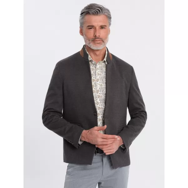  Sacou OMBRE OM-BLZB-0131 MELANGE NEGRU 