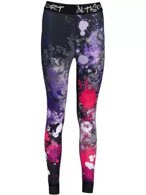 Premium funcțional de pantaloni termi funcționali pentru femei ALTISPORT VOJ/ALW055TER02 NEGRU -PINK