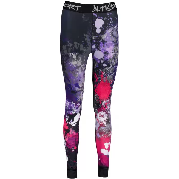  Premium funcțional de pantaloni termi funcționali pentru femei ALTISPORT VOJ/ALW055TER02 NEGRU -PINK 
