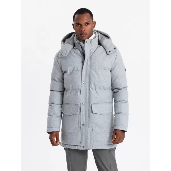  Sacou OMBRE OM-JALJ-0217 MELANGE GRI DESCHIS 