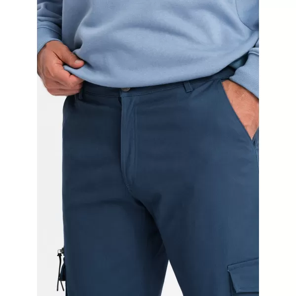  Pantaloni OMBRE OM-PACG-0196 ALBASTRU ÎNCHIS 