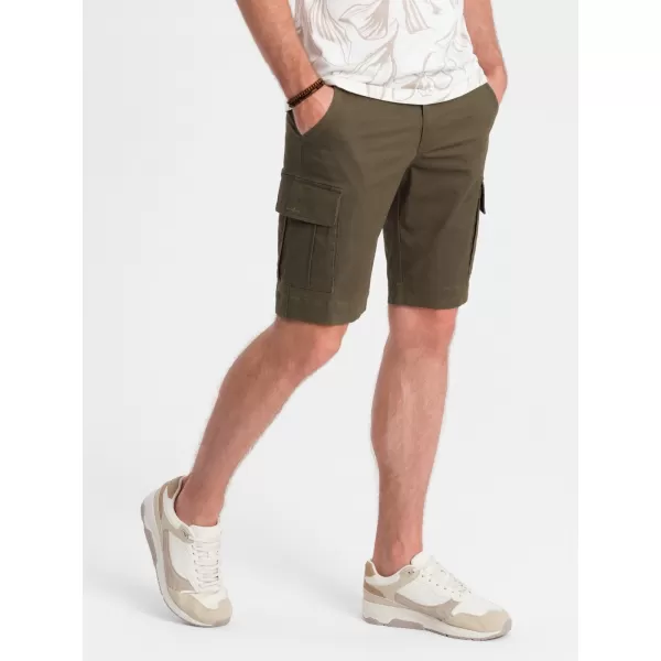  Pantaloni scurţi OMBRE OM-SRCG-0133 MĂSLIN ÎNTUNECAT 
