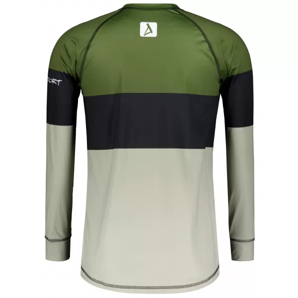  Tricou funcțional pentru bărbați cu mânecă lungă premium ALTISPORT VOJ/ALM051TER01 KAKI 