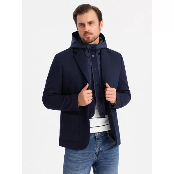  Sacou OMBRE OM-BLZB-0133 ALBASTRU MARIN 