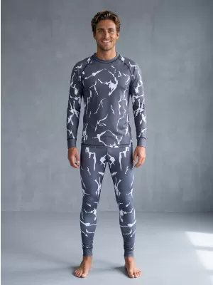 Premium funcțional pentru pantaloni termo funcționali pentru bărbați ALTISPORT VOJ/ALM052TER02 GRI