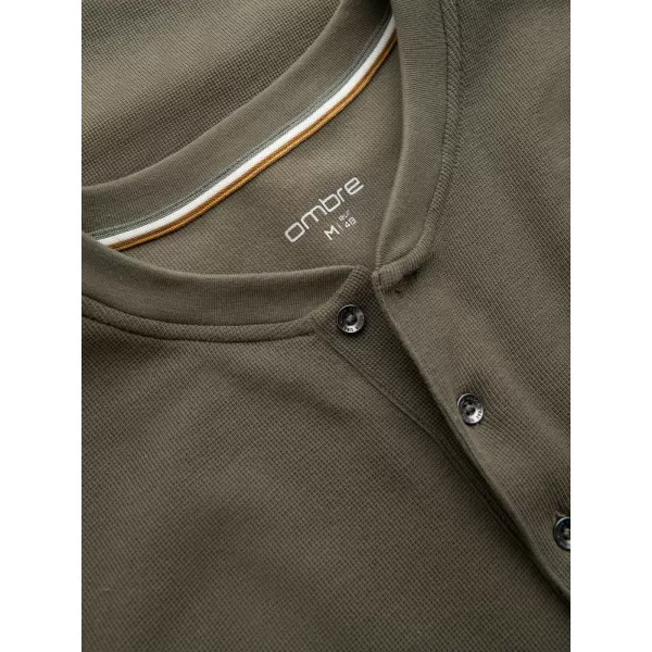  Tricou pentru bărbați cu mânecă lungă OMBRE OM-LSCL-0120 MĂSLIN 