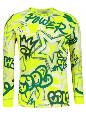Tricou funcțional pentru bărbați cu mânecă lungă premium ALTISPORT VOJ/ALM054TER01 FLUO