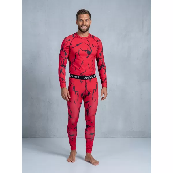  Tricou funcțional pentru bărbați cu mânecă lungă premium ALTISPORT VOJ/ALM052TER01 ROŞU 