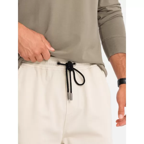  Pantaloni OMBRE OM-PAJO-0199 CREMĂ 