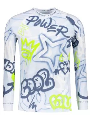 Tricou funcțional pentru bărbați cu mânecă lungă premium ALTISPORT VOJ/ALM054TER01 ALBASTRU