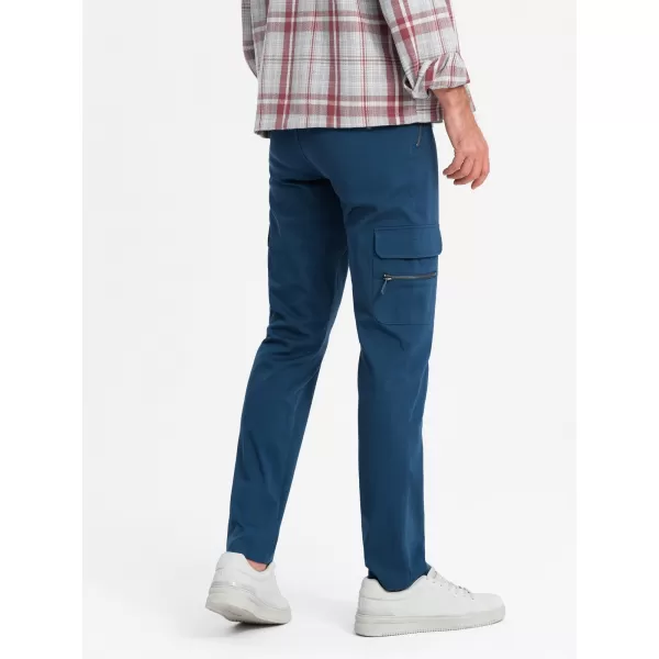  Pantaloni OMBRE OM-PACG-0204 ALBASTRU ÎNCHIS 