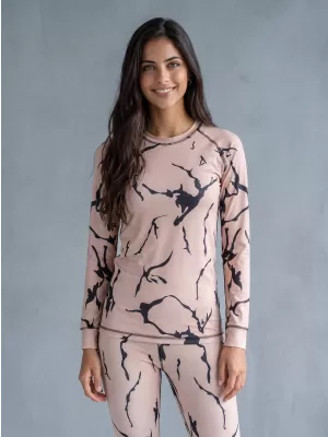 Tricou funcțional pentru femei cu mâneci lungi premium ALTISPORT VOJ/ALW052TER01 MARO