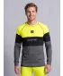 Tricou funcțional pentru bărbați cu mânecă lungă premium ALTISPORT VOJ/ALM051TER01 NEON GALBEN/GRI
