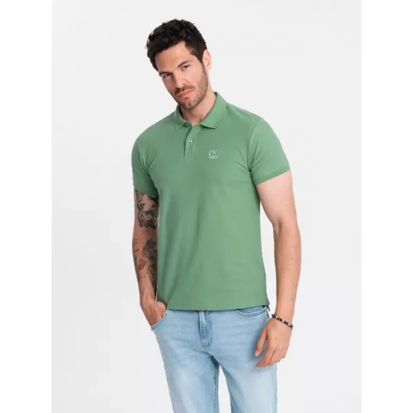  Mens t -thirt cu guler OMBRE OM-POBS-0100 VERDE 
