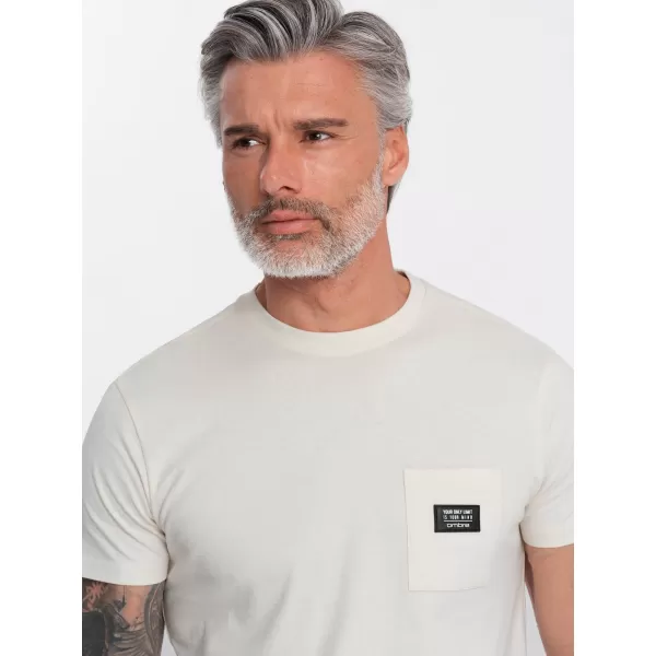  Cămaşă OMBRE OM-TSCT-0109 CREMĂ 