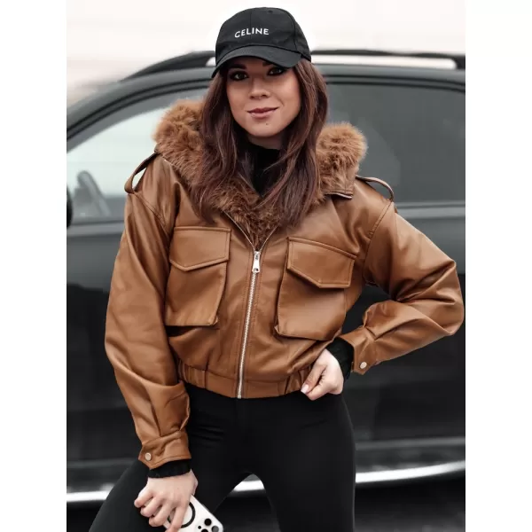  Geacă pentru doamne DSTREET SOFTREBEL TY4761 CARAMEL 
