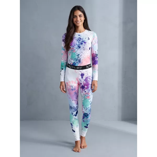  Premium funcțional de pantaloni termi funcționali pentru femei ALTISPORT VOJ/ALW055TER02 PURPLE-VERDE 