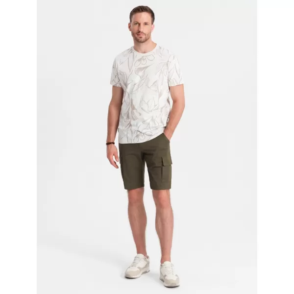  Pantaloni scurţi OMBRE OM-SRCG-0133 MĂSLIN ÎNTUNECAT 