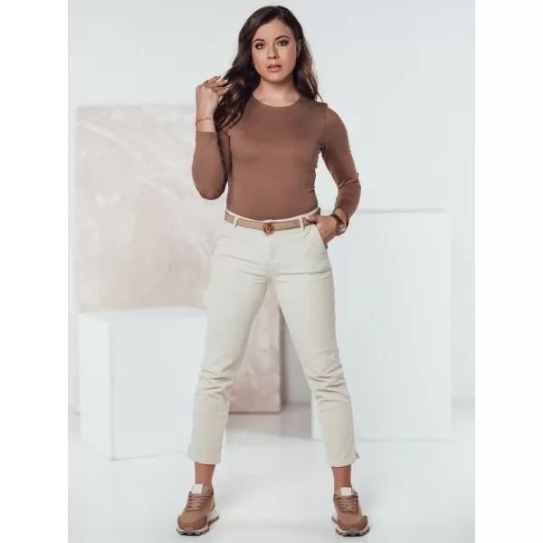  Pantalonii pentru doamne DSTREET CORDFINE UY2301 BEJ 