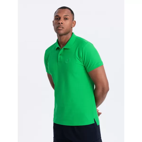  Mens t -thirt cu guler OMBRE OM-POBS-0100 NEON VERDE 