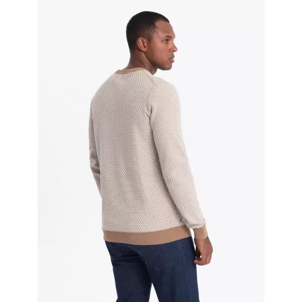  Pulover pentru bărbați OMBRE OM-SWSW-0111 MARO DESCHIS 