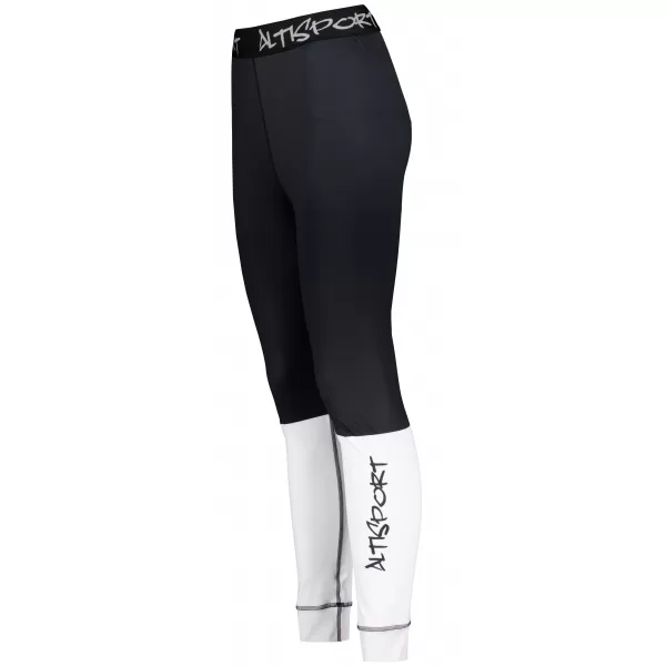  Premium funcțional de pantaloni termi funcționali pentru femei ALTISPORT VOJ/ALW051TER02 ALB -NEGRU 
