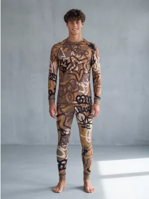 Premium funcțional pentru pantaloni termo funcționali pentru bărbați ALTISPORT VOJ/ALM054TER02 MARO