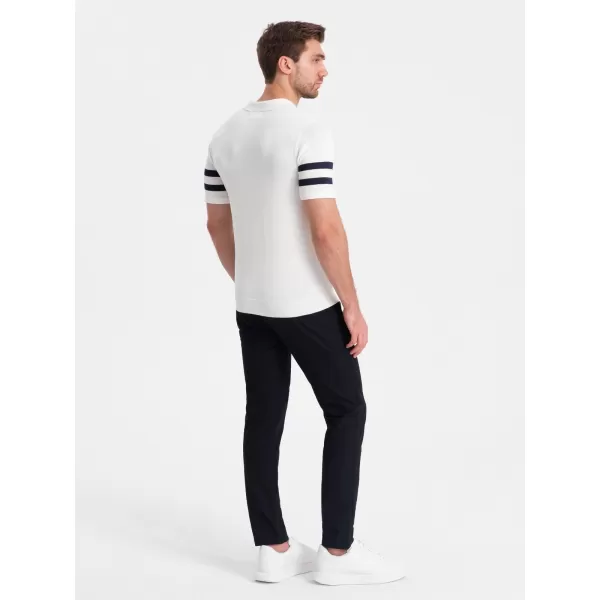  Mens t -thirt cu guler OMBRE OM-POSS-0118 ALB 