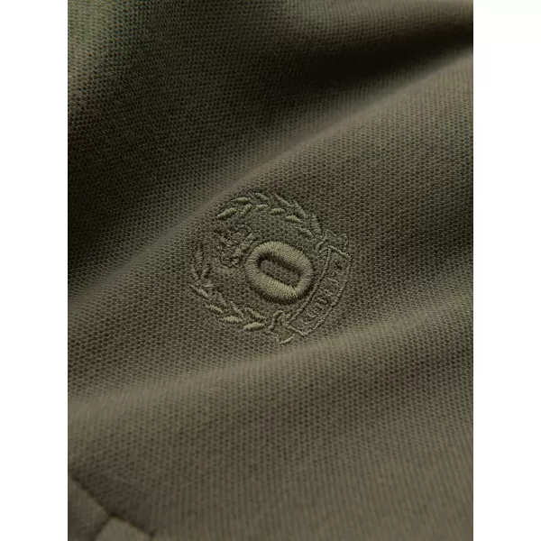  Mens t -thirt cu guler OMBRE OM-POBS-0100 VERDE MĂSLIN ÎNCHIS 