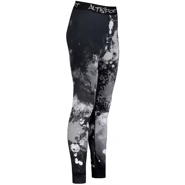  Premium funcțional de pantaloni termi funcționali pentru femei ALTISPORT VOJ/ALW055TER02 ALB -NEGRU 