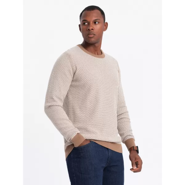  Pulover pentru bărbați OMBRE OM-SWSW-0111 MARO DESCHIS 