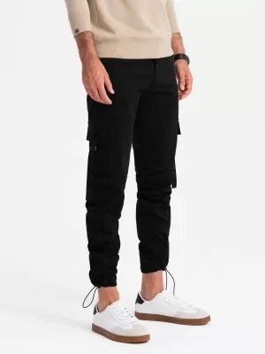 Pantaloni OMBRE OM-PACG-0197 NEGRU