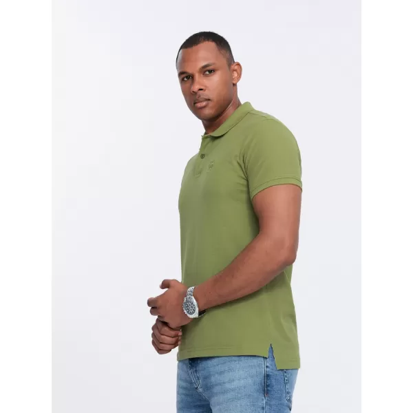  Mens t -thirt cu guler OMBRE OM-POBS-0100 MĂSLIN 