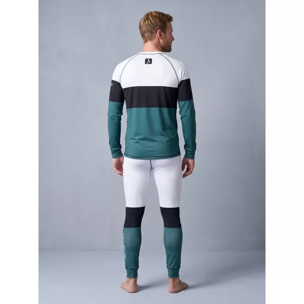  Premium funcțional pentru pantaloni termo funcționali pentru bărbați ALTISPORT VOJ/ALM051TER02 ALB -GREEN 