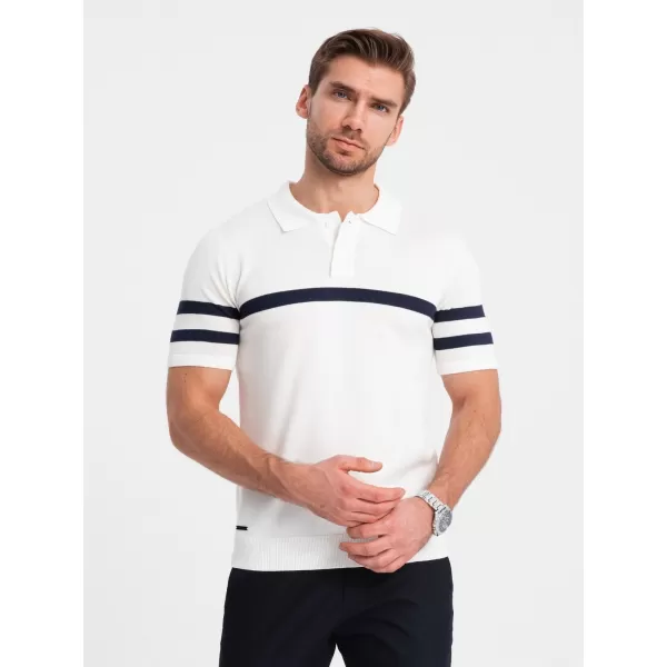  Mens t -thirt cu guler OMBRE OM-POSS-0118 ALB 
