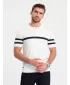 Mens t -thirt cu guler OMBRE OM-POSS-0118 ALB