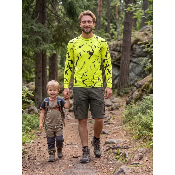  Tricou funcțional pentru bărbați cu mânecă lungă premium ALTISPORT VOJ/ALM052TER01 NEON VERDE 